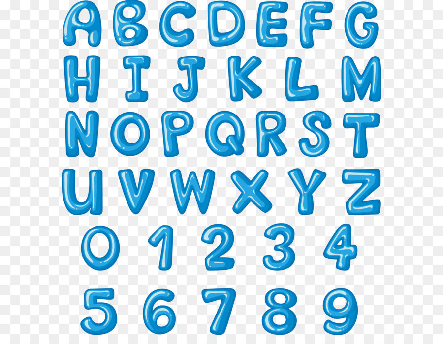 Englisch alphabet Buchstaben Schrift - Sky Blue englisches Alphabet
