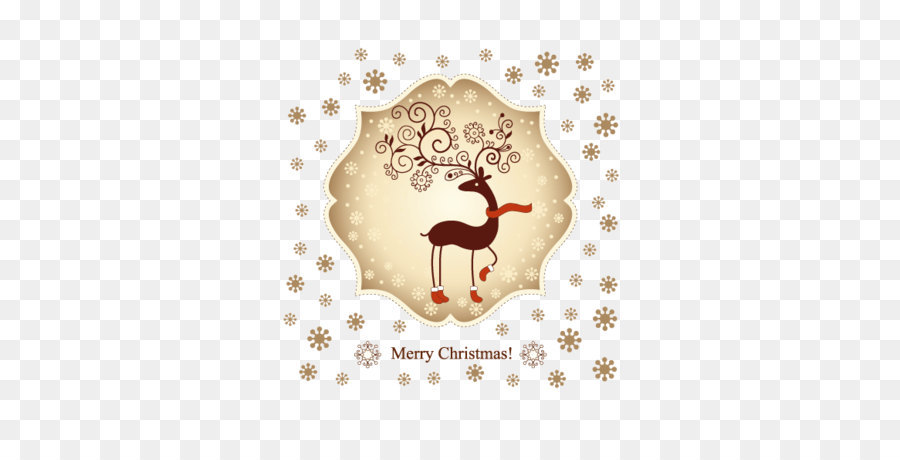 Cartolina di natale Renna invito a Nozze biglietto di Auguri - Carino renne di Natale vector materiale