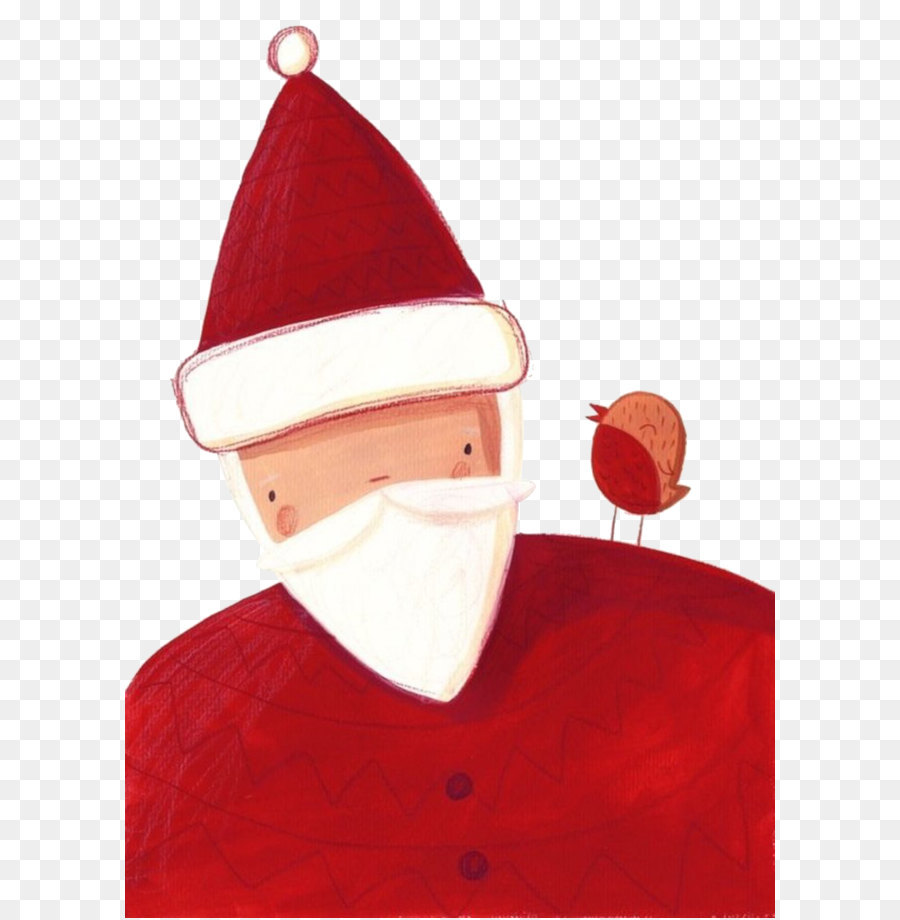 Santa Claus Santa Claus Rudolph Christmas Illustration - Hand bemalt Santa Claus