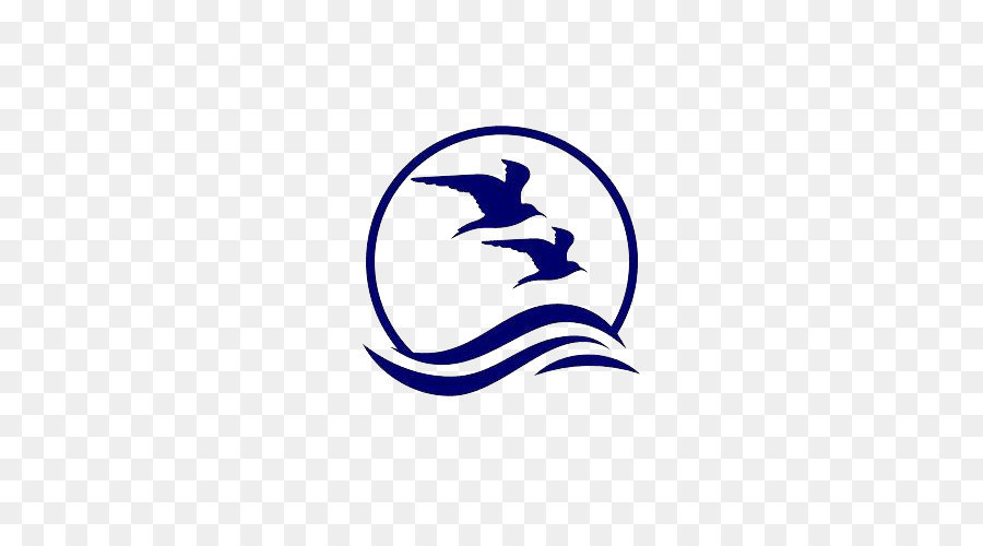 Logo Download Symbol - Eine Blaue kreisförmige Welle; eine Schwalbe logo