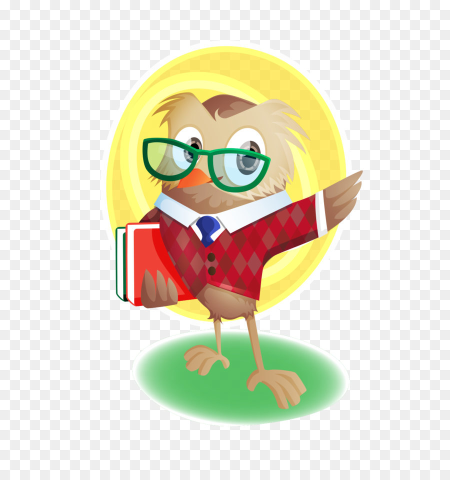Android-Anwendung Paket-Spiel von Google Play Herunterladen - Niedlichen cartoon-owl Lehrer nahm das Buch mit Brille