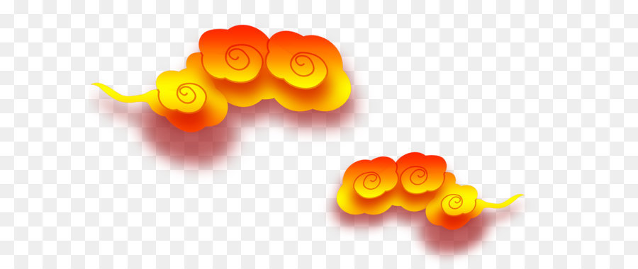 Gelbe Download Icon - Gelbe Wolken Effekt element