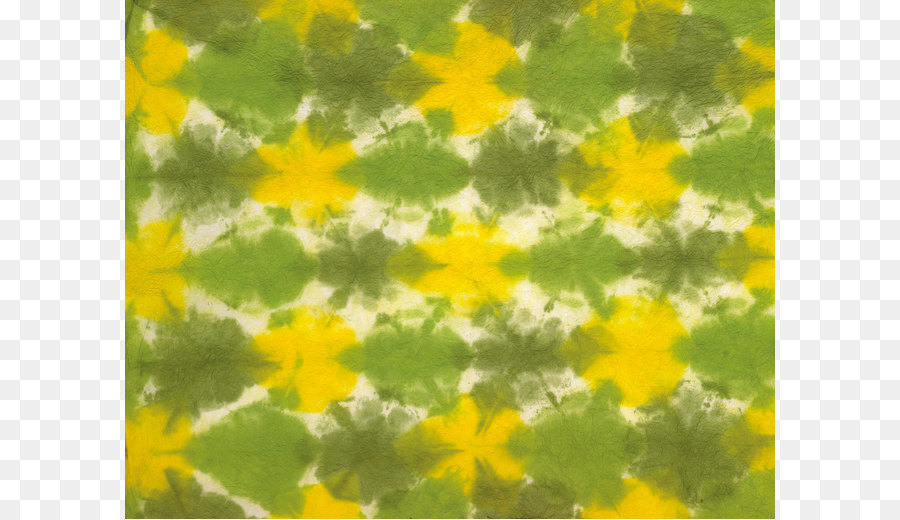 Carta Tie-dye Giallo Tessile - Astratto modello di stella foglie