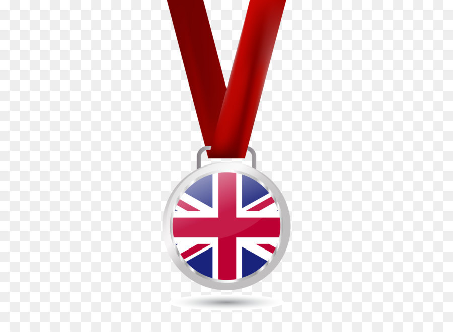 Gran Bretagna Bandiera del Regno Unito inglese Icona - Vettore Britannico Medaglie