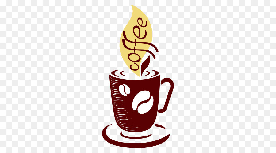 Kaffee Cafe Tee Wand Abziehbild Aufkleber - Kaffee logo