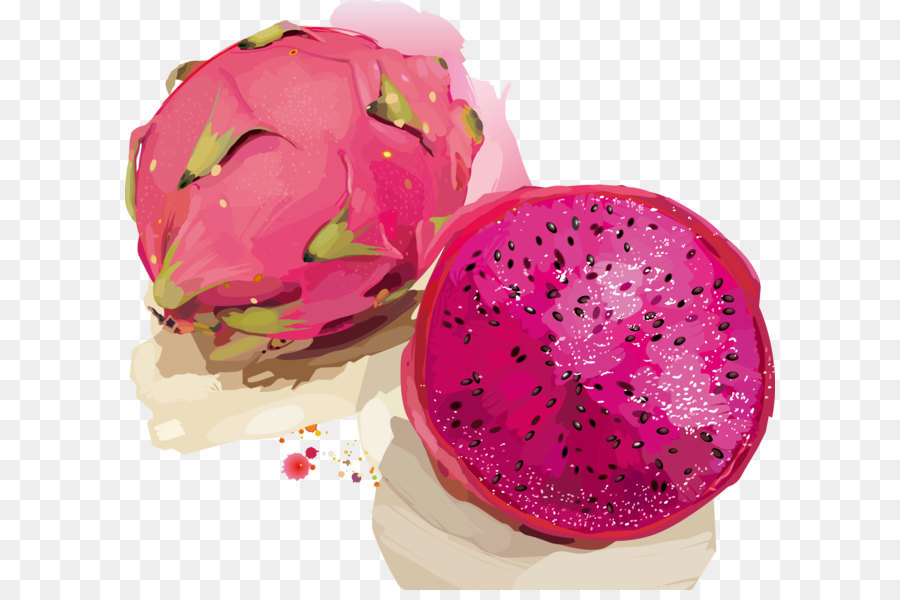Succo Di Frutta Pitaya - Dipinto a mano dragon fruit