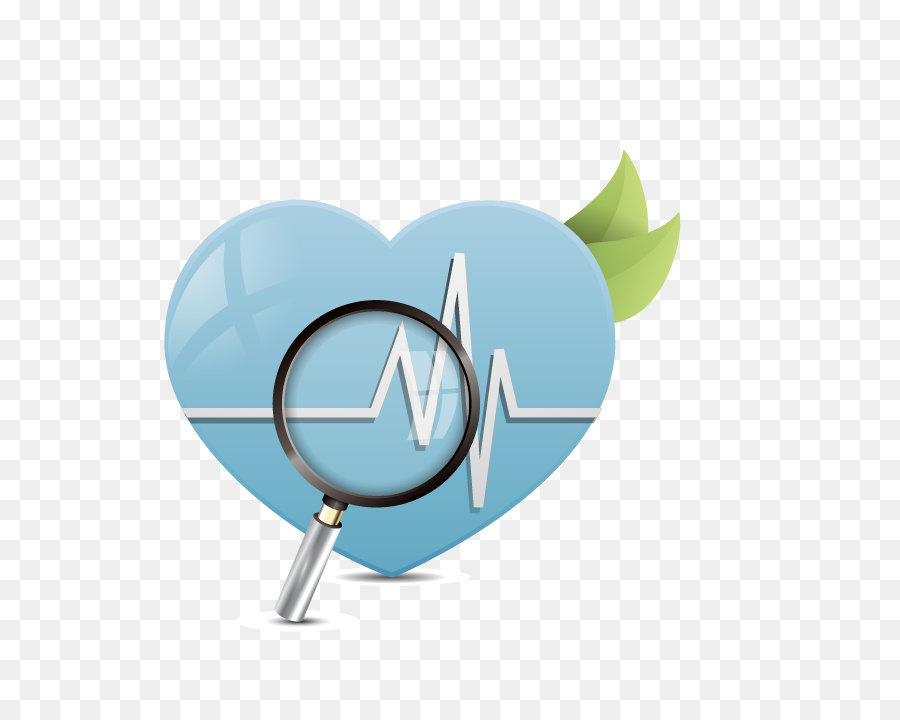 Elektrokardiographie Flache design Ikone - Blue heart shaped Muster