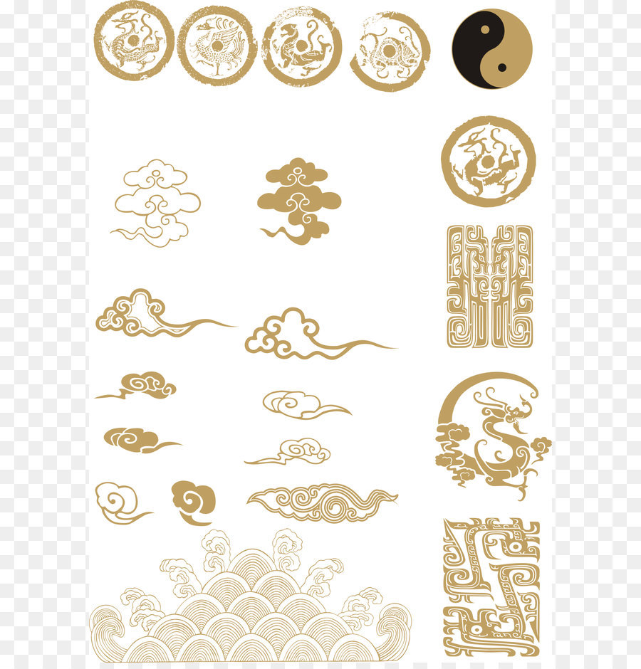 Xiangyun Grafschaft chinesischen Drachen Totem CorelDRAW - traditionelle chinesische Muster