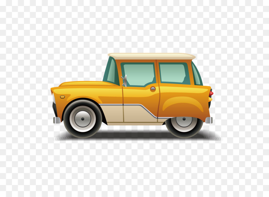 Auto Symbol - Vektor gelben Wagen