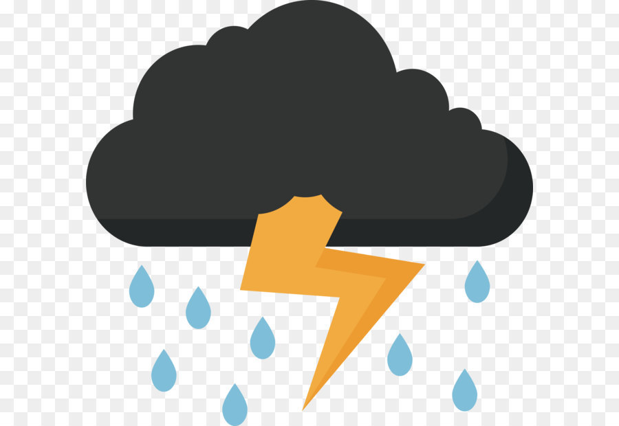 Thunder Lightning Clip art - Donner, Regen, Himmel