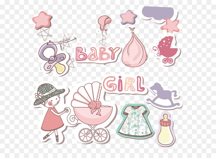 Baby Geburt Clip art - Rosa SongZi Kran Karte, Vektor material