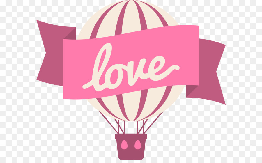 Valentinstag - Vektor LIEBE hot air balloon