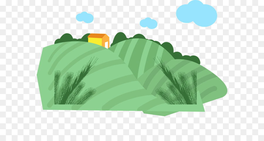 Minh họa - Sườn đồi đồng cỏ véc tơ