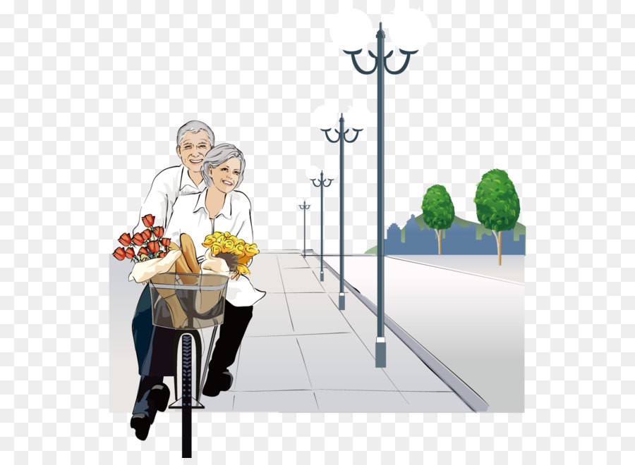 Couple Love Cartoon png download - 1240*1240 - Free Transparent Old Age png  Download. - CleanPNG / KissPNG