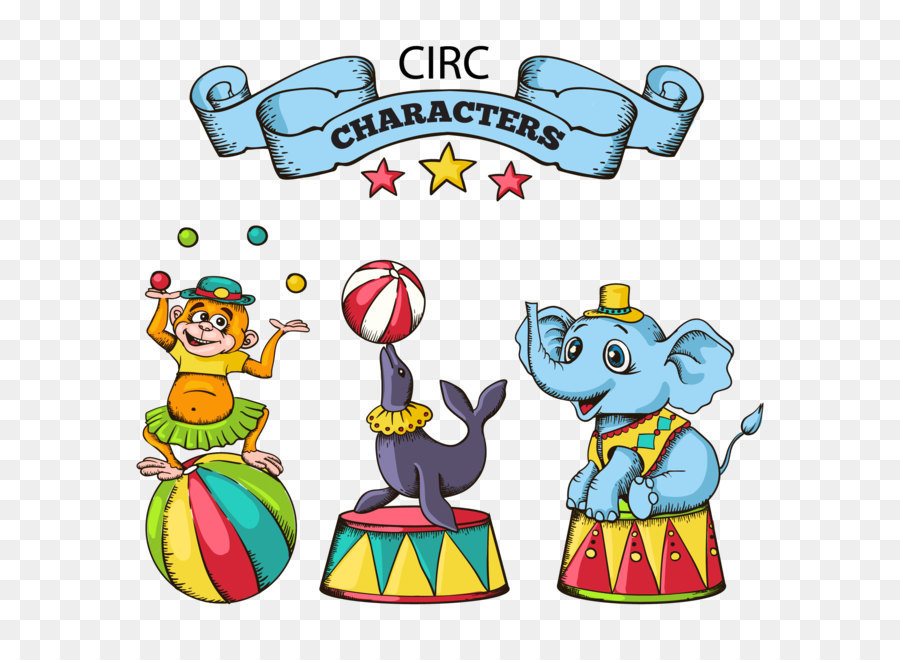circus cartoon animals