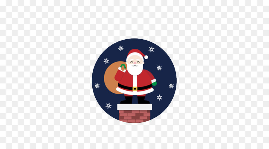 Babbo Natale, regalo di Natale Flat design ornamento di Natale - appartamento elementi di natale