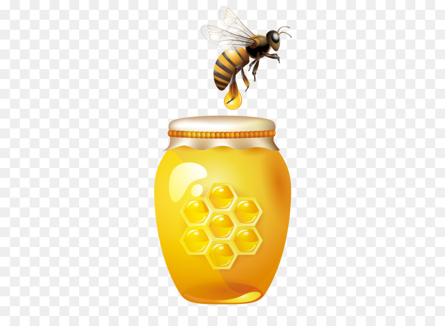 Biene Honig Glas, Clip art - Honigbienen Stock
