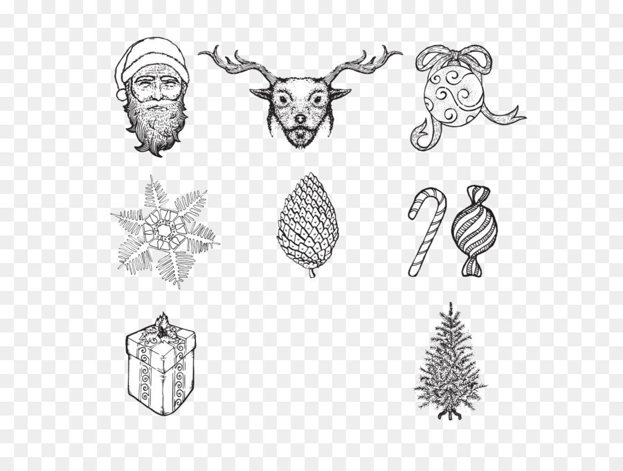 Santa Claus, Weihnachtsbaum, Schneeflocke - Santa Claus Weihnachts-Geschenk-Süßigkeit-Schneeflocken