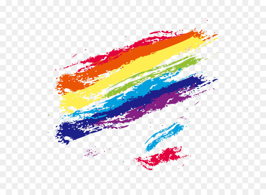 Pinsel, Farbe Rainbow - Vektor Aquarell Dekoration