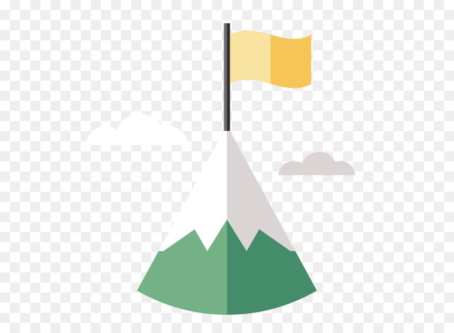 Triangolo Verde Modello - Vettore di colline e le bandiere