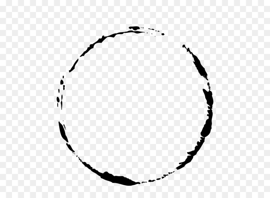 Einfache schwarze Tinte Kreis