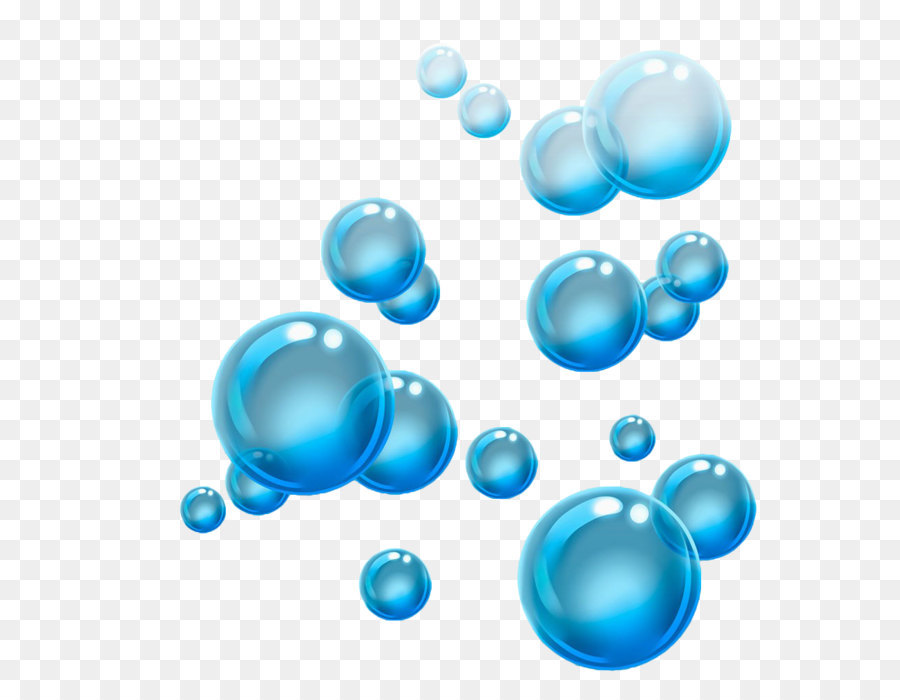 Blau Wasser schwimmenden Blasen