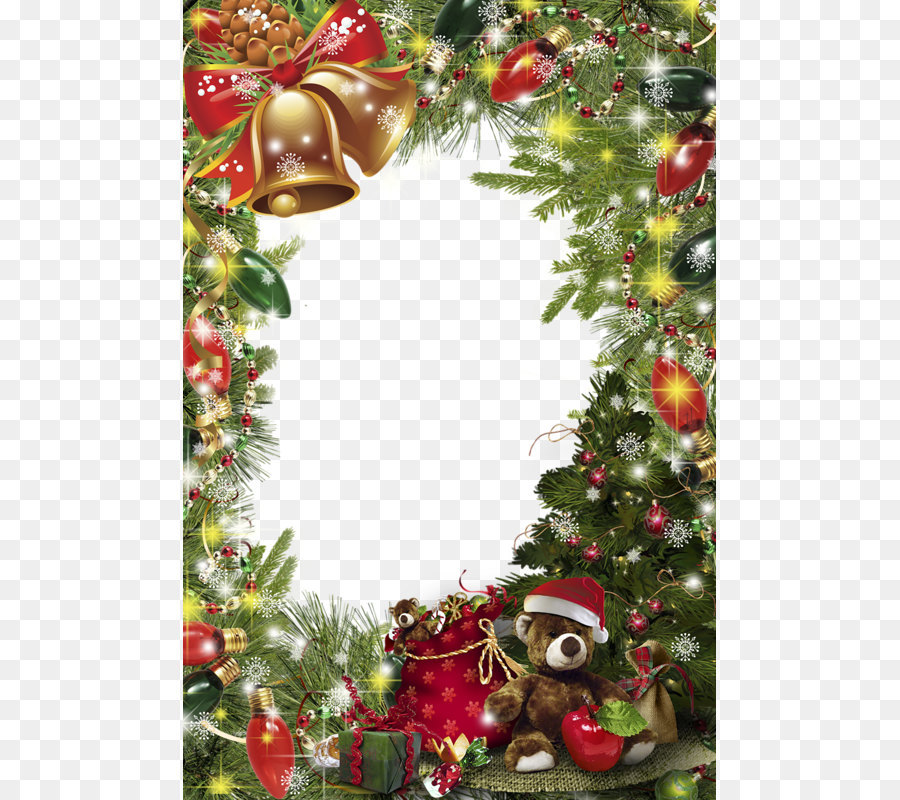 Decorazione di natale, cornice ornamento di Natale - Il natale porta decorazione