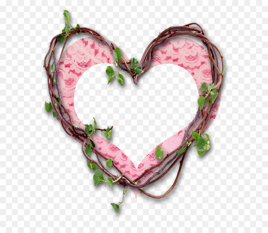 Herz Bilderrahmen Tapete - Pink heart shaped Foto Rahmen