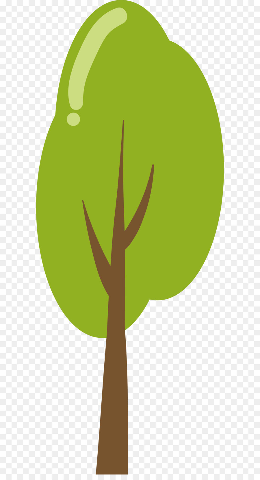Cartoon verde diagramma ad albero