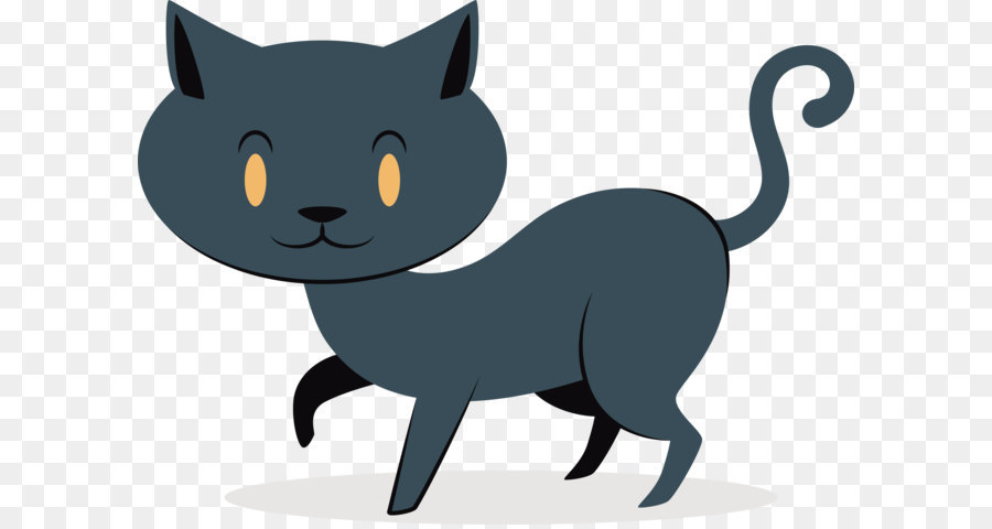 Un simpatico gatto nero