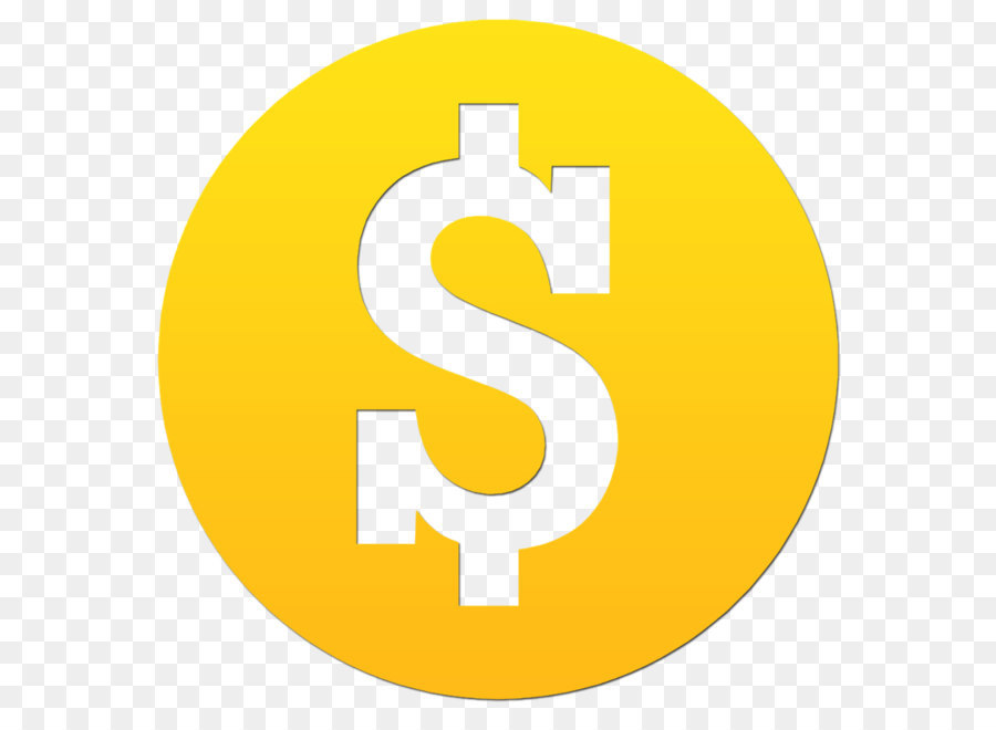 Dollar Zeichen Geld Gelb Rot YouTube - Münze PNG Bild