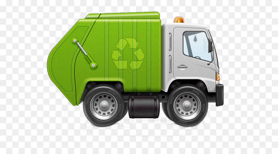 Màu xanh lá cây và thân thiện với môi trường garbage truck