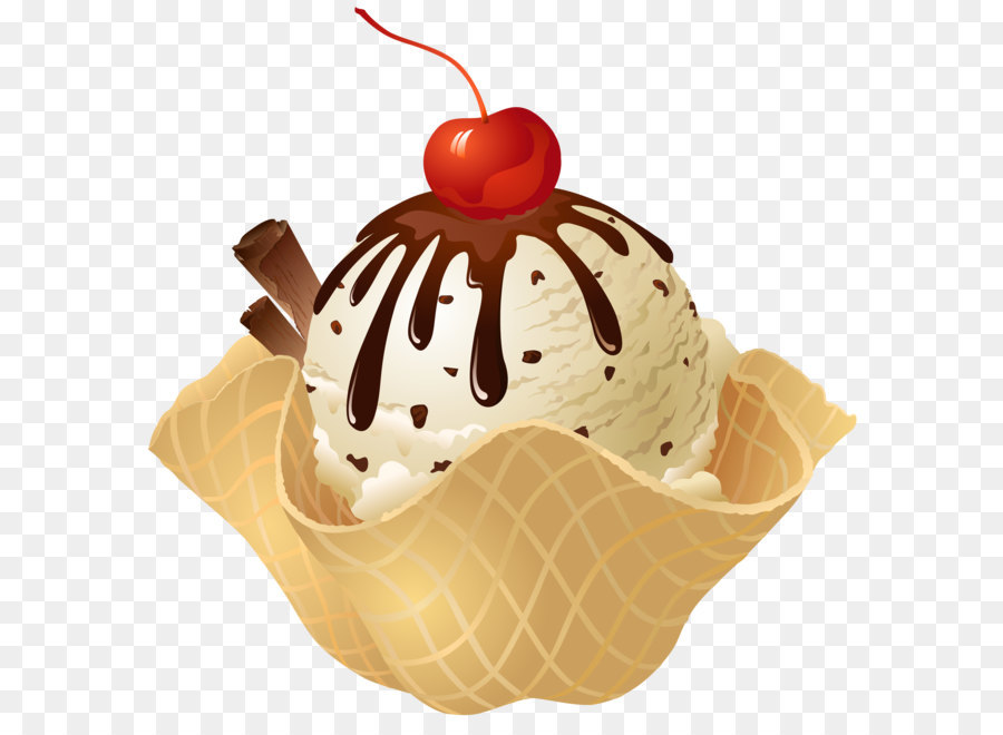 Cono gelato Sundae Waffle - Gelato immagine PNG
