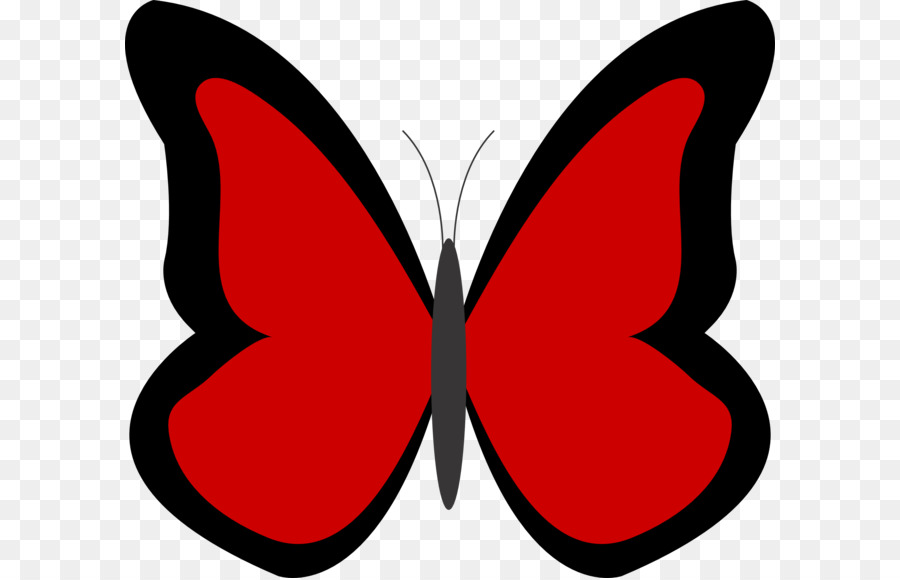 Farfalla di Colore Marrone Clip art - rosso clipart