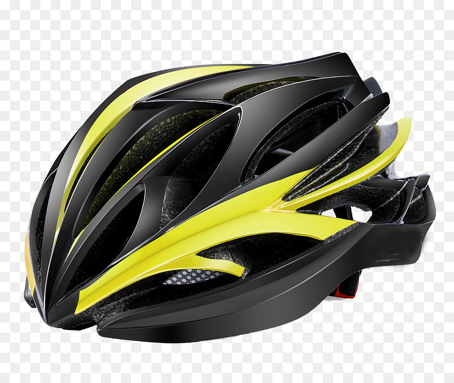 Casco Moto casco Ciclismo - Giallo casco nero