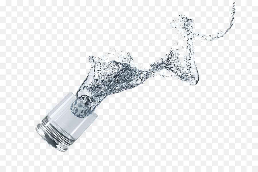 Filtro dell'acqua di Vetro di Filtrazione depurazione Acqua - Versato il bicchiere di acqua