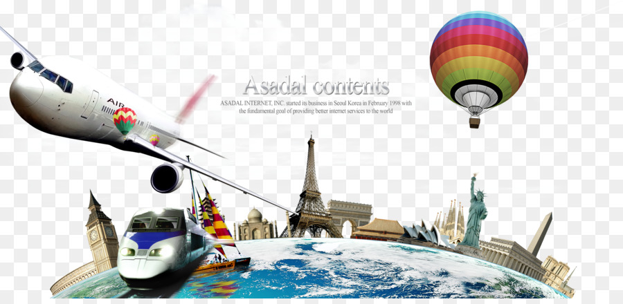 Reise-Werbe-Service - Um die Welt Reisen Poster PSD
