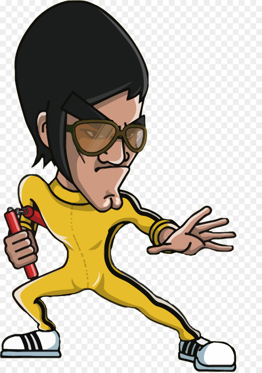 T-shirt Kostüm-Kung-fu-Cartoon Cosplay - Cartoon-Bruce Lee