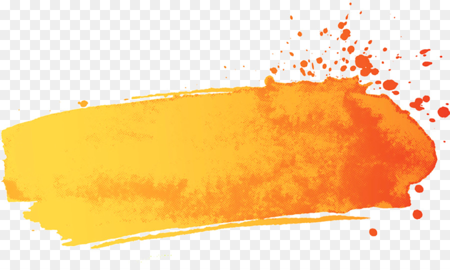 Stift, Tinte Pinsel - Orange Feder und Tinte