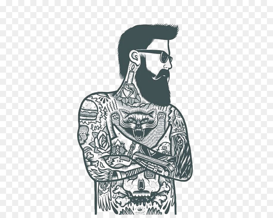 Artista del tatuaggio Manica tatuaggio inchiostro del Tatuaggio di rimozione del Tatuaggio - barbuto