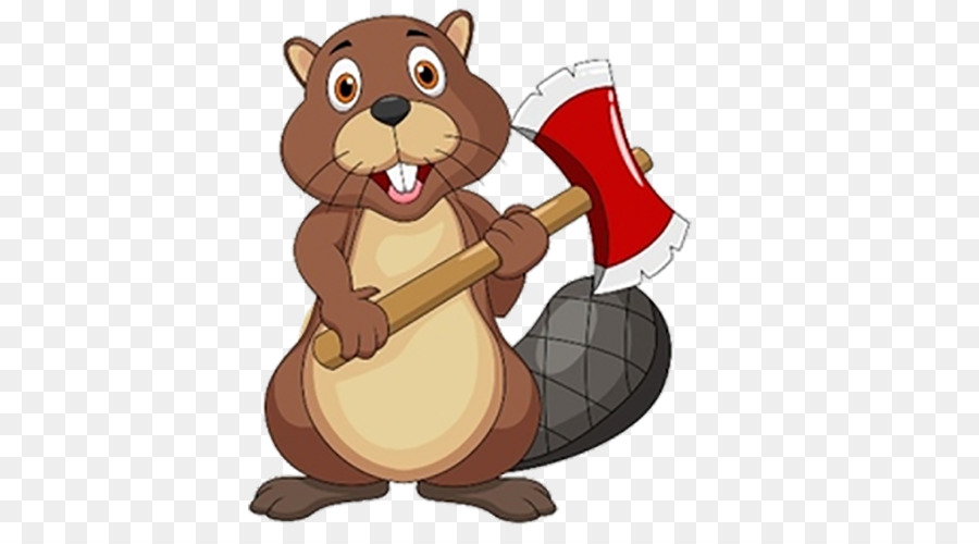 Beaver Cartoon ClipArt - Ascia, il castoro