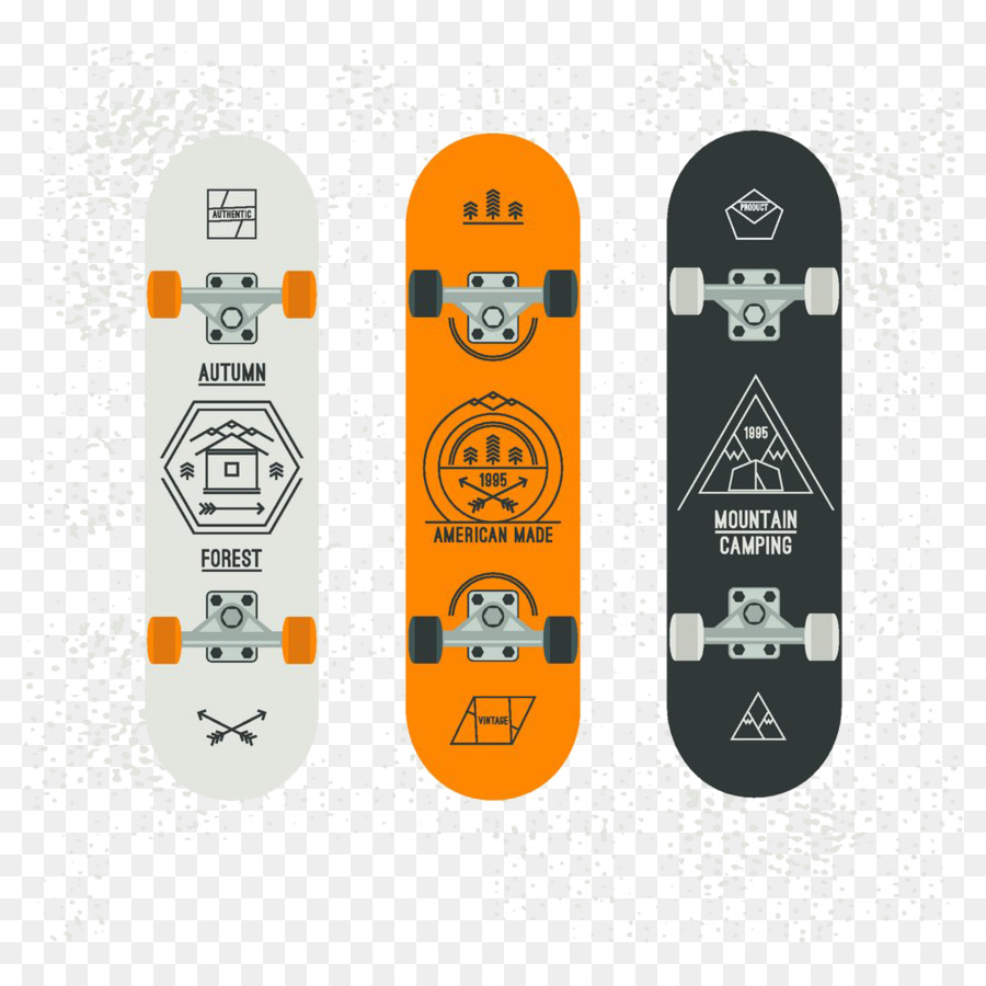Skateboard stili Illustrazione - Skateboard Collezione Figura