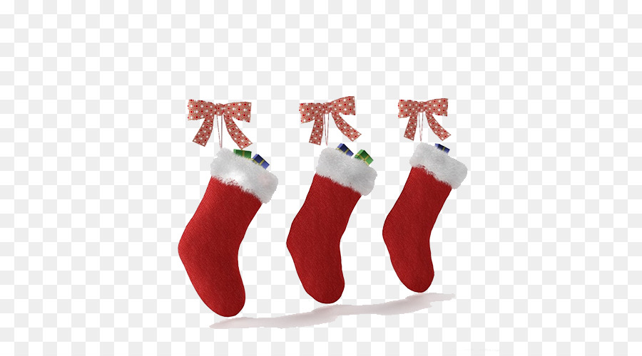 Calza di natale, di Babbo Natale, decorazione di Natale - Santa calze