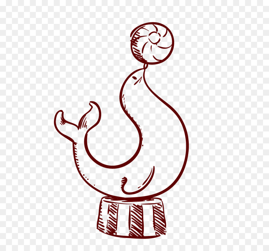 Xiếc Suất Nhào Lộn - Tay vẽ biểu diễn xiếc véc tơ walrus