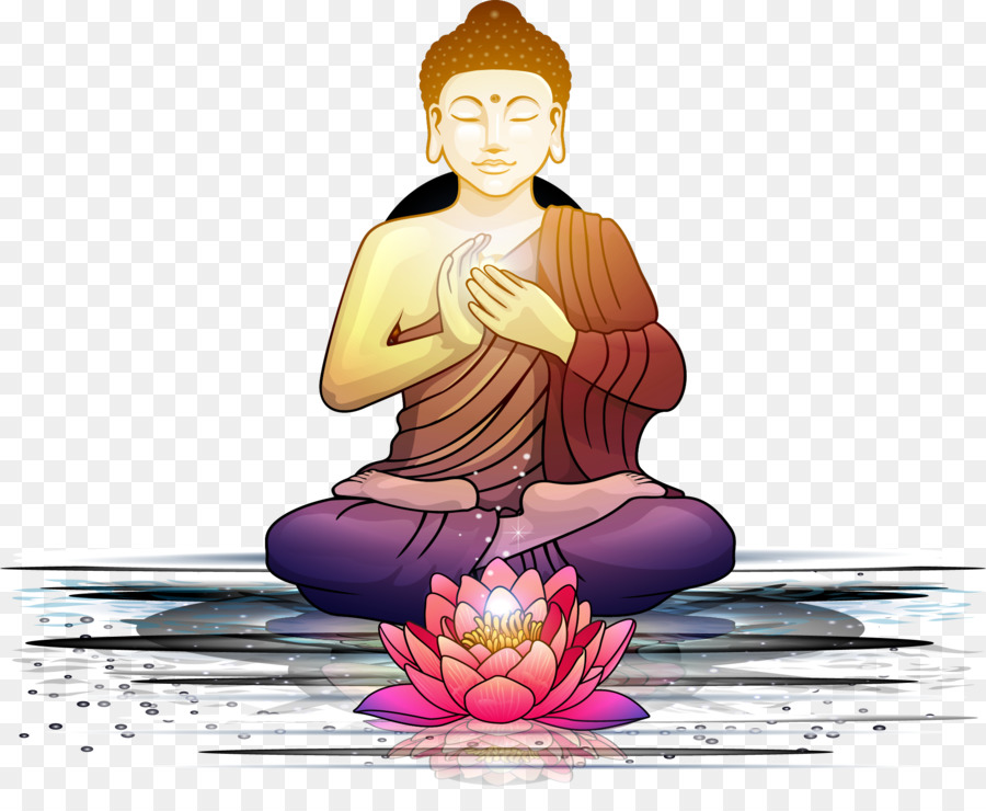 Albero della Bodhi Nelumbo nucifera Buddismo posizione del Loto Padma - Come il Buddha