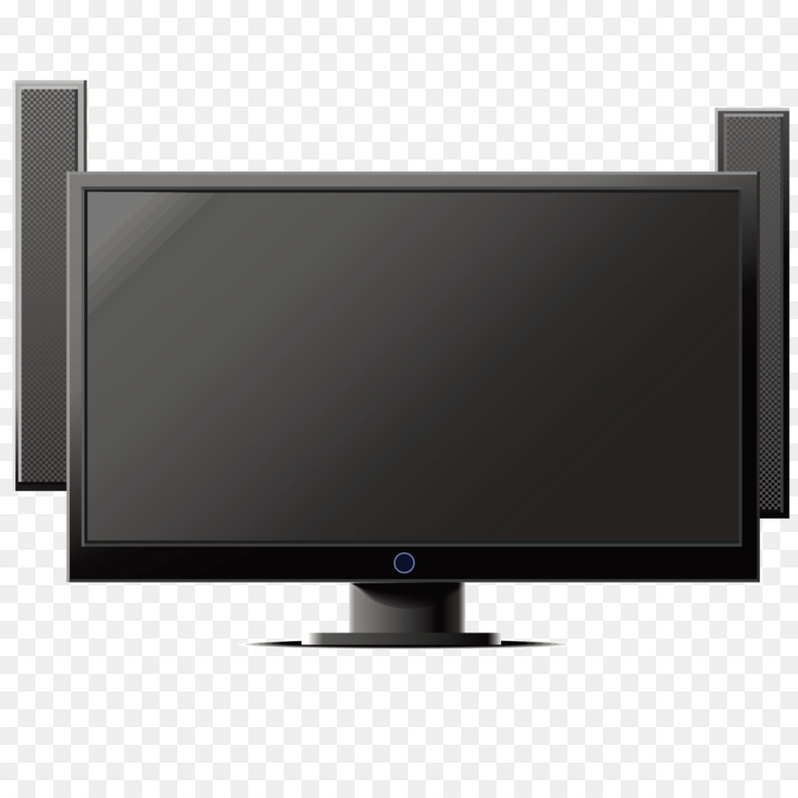 LCD-Fernseher mit LED-Hintergrundbeleuchtung und LCD-Computer-monitor, Fernseher Ausgabegerät - Schwarz Desktop Computer