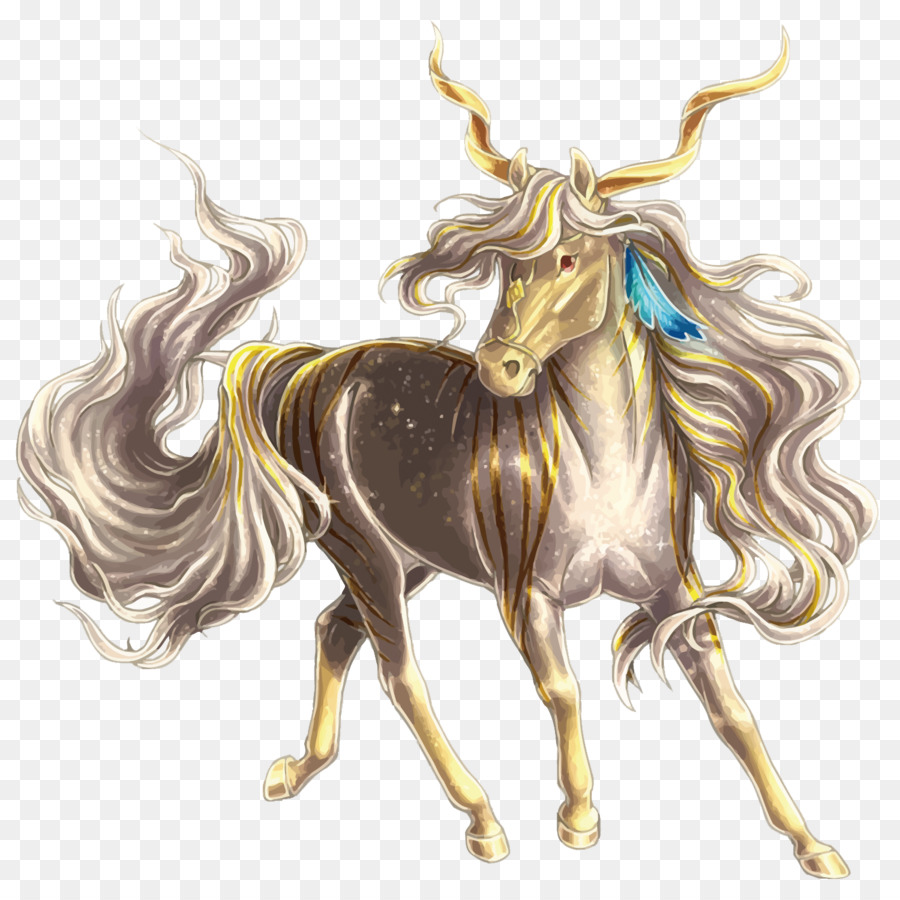 Unicorno Adobe Illustrator - Unicorno d'oro