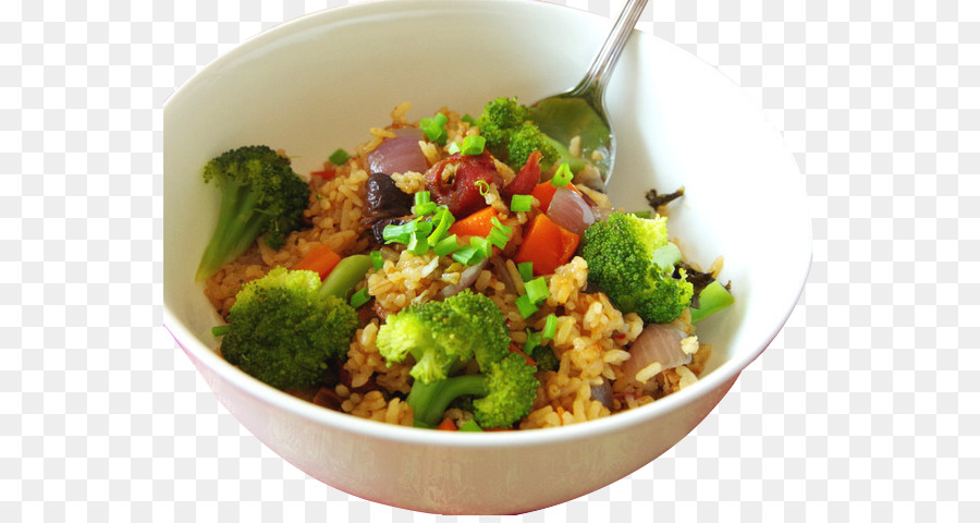 Cucina vegetariana di riso Fritto Costole riso Cotto - broccoli riso