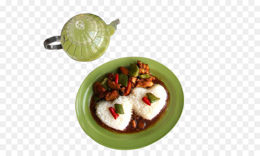 Cucina vegetariana Hainan riso con pollo e Pollo mull cucina Indiana - brasato di pollo, riso