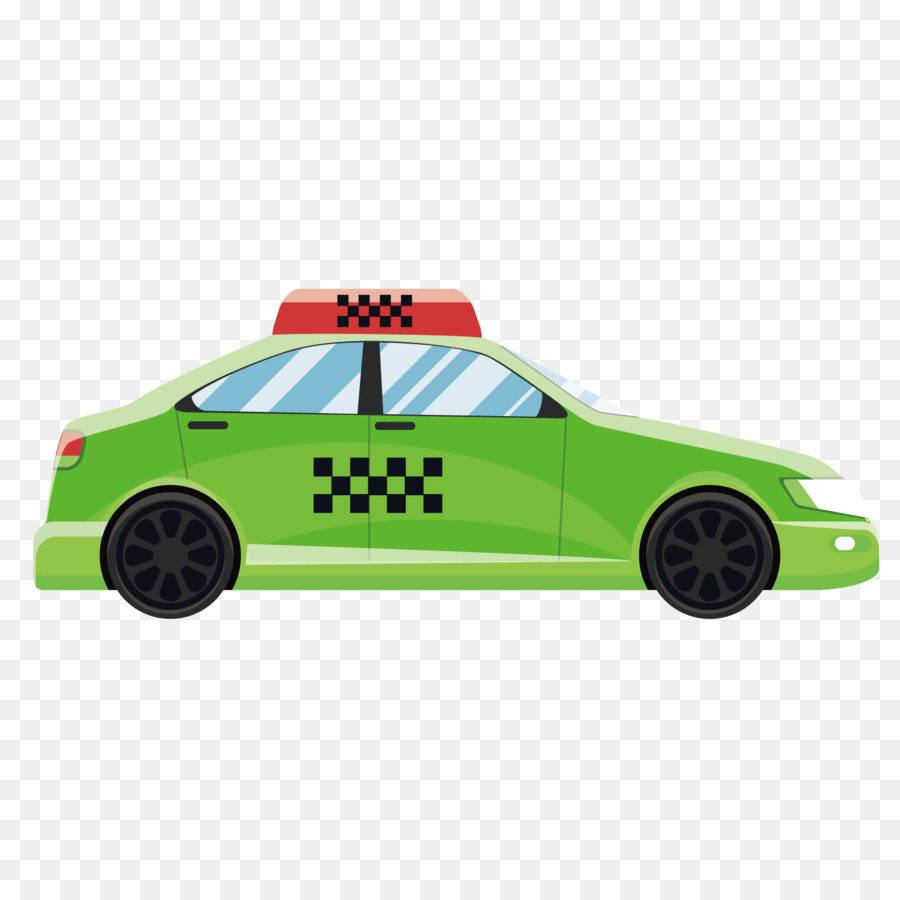 Taxi auto design Piatto - Vector Verde Taxi Taxi